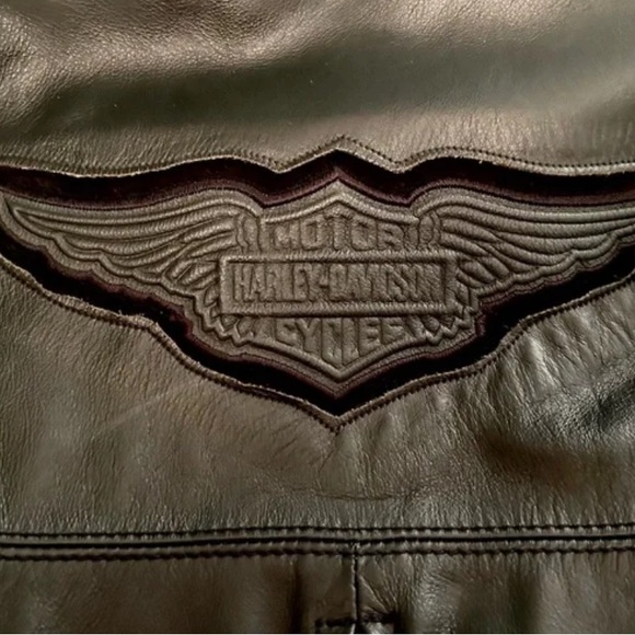HARLEY DAVIDSON WILLIE G LEATHER CONVERTIBLE BIKER JACKET Original Price $560.00 - Picture 13 of 15